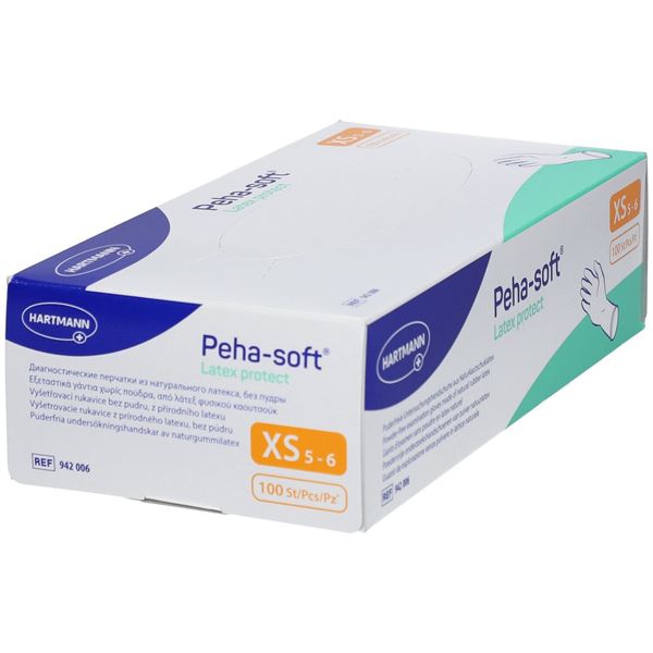 Rukavice Peha-soft Latex Protect bez pudru 100ks - XS