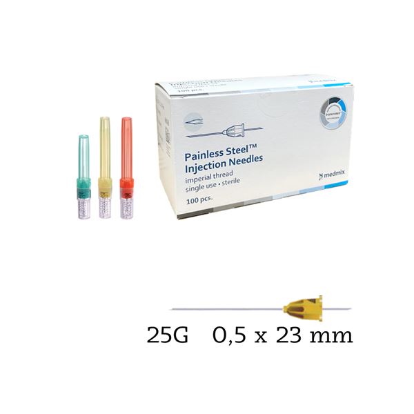 Transcoject jehly Painless Steel 27G, 0,4x37 mm, 100ks (žluté)