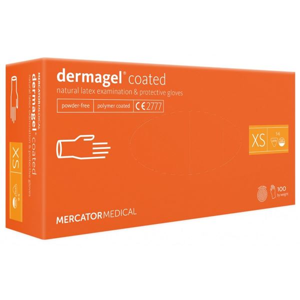 Rukavice DermaGEL bez pudru, 100 ks - XS