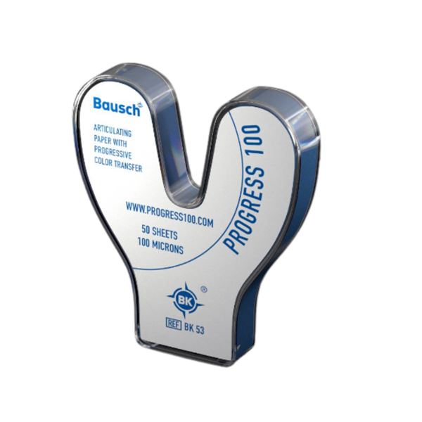 Artikulační papír Bausch Progress U 100my BK53 modrý 50ks