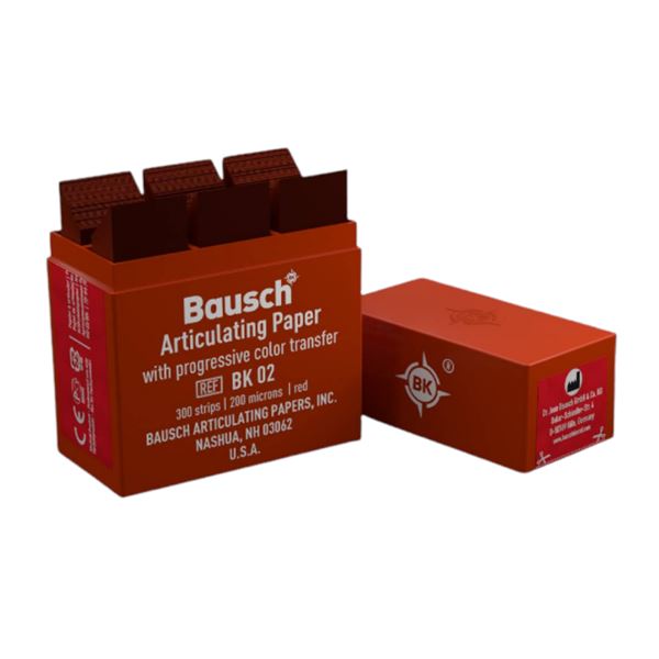 Artikulační papír Bausch I červený 200my, 300ks (BK02)