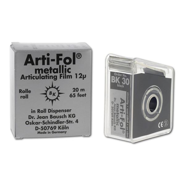 Artikulační folie Metallic Bausch BK30 černá 12my