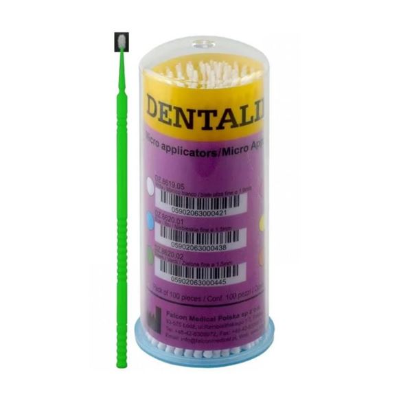 Falcon Dentaline mikroaplikátory Fine ø1.5mm zelené, 100ks