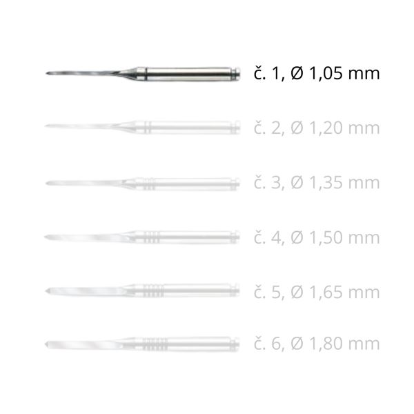 Mirapost vrtáček č.1 ø 1,05mm, 3ks
