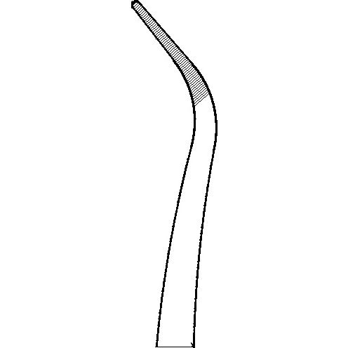 Pinzeta zubní s rýhov. čelistí lomená; 15,7 cm