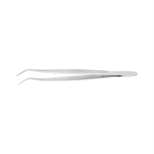 Pinzeta zubní s hladkou čelistí lomená; 15,7 cm