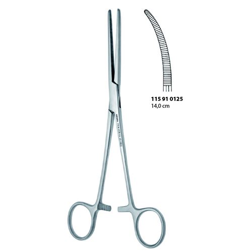 Svorka Rochester-Pean na cévy zahnutá; 14,0 cm