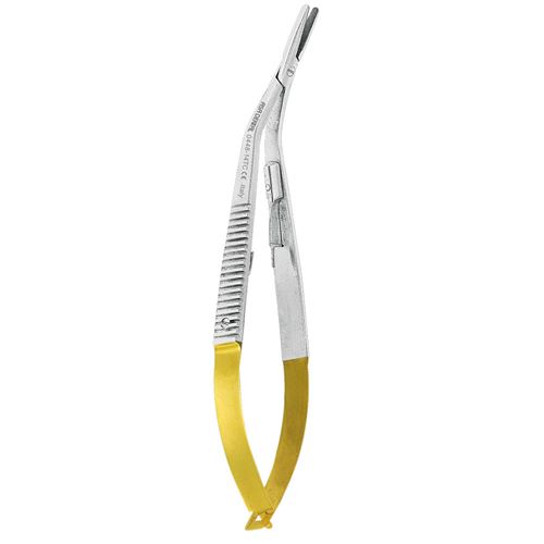 Jehelec Castroviejo TC zahnutý 60° 14cm