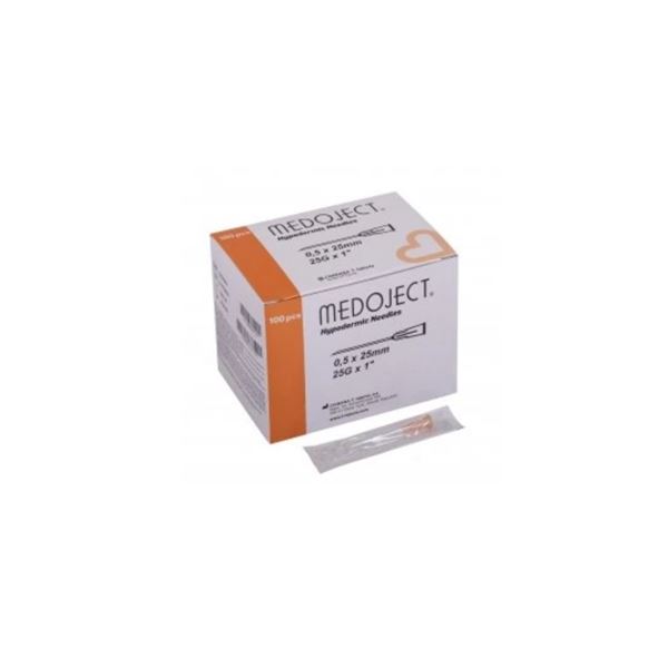 Injekční jehly 0,50 x 25 mm 100 ks Chirana Medoject