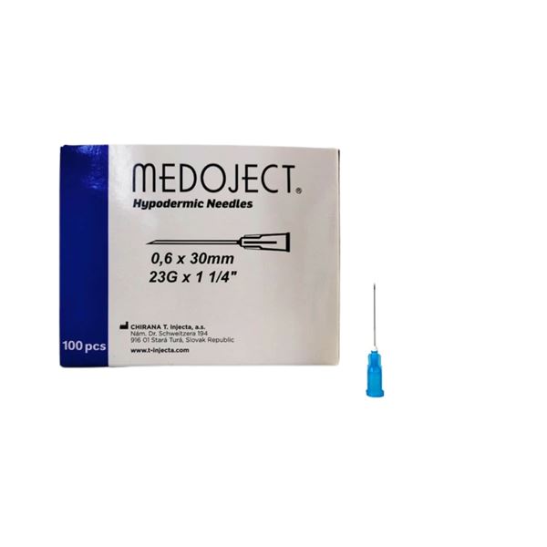 Injekční jehly 0,60 x 30 mm 100 ks Chirana Medoject