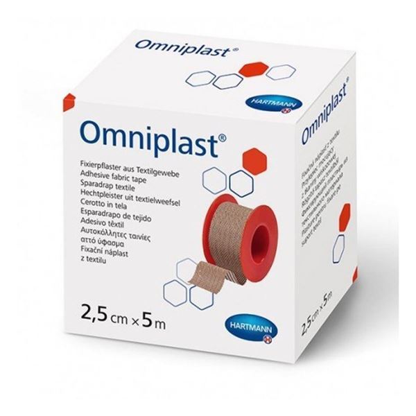 Omniplast textilní cívková náplast 2,5 cm x 5 m (9004413)