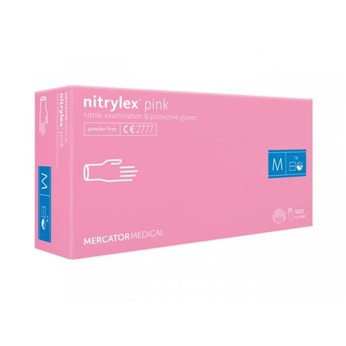 Rukavice Nitrylex Pink, 100 ks - M