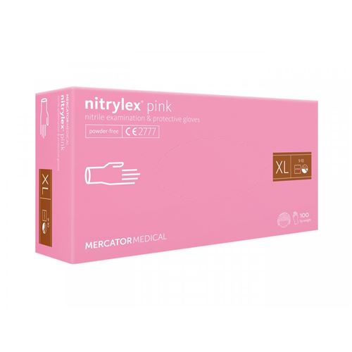 Rukavice Nitrylex Pink, 100 ks - XL (jen po 10bal.)