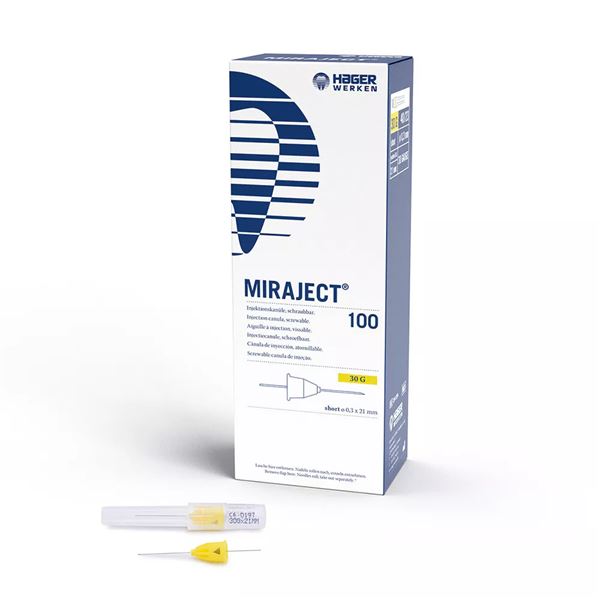 Miraject jehly 40/23, 0,3x21 mm, 30G - 100ks (žluté)