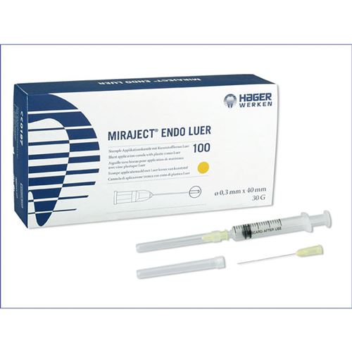 Miraject Endo Luer 30G 0,3x40mm, malé, 100 ks, žluté