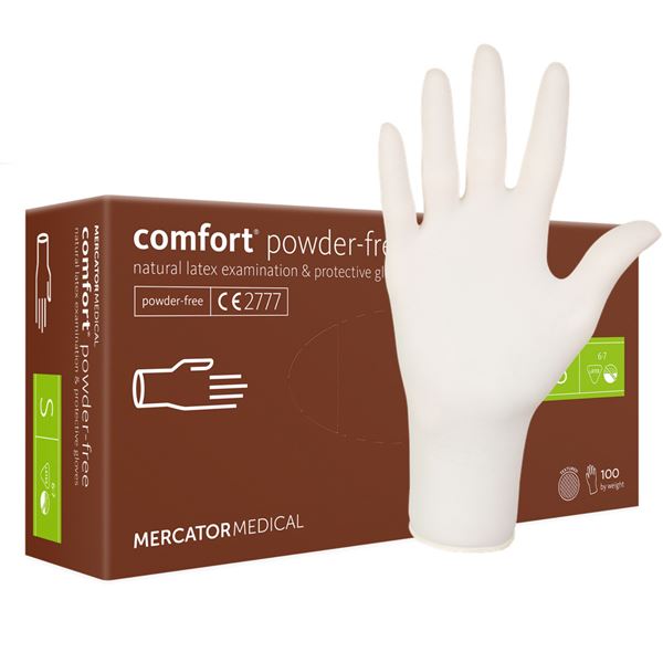 Rukavice Comfort bez pudru, 100 ks - S