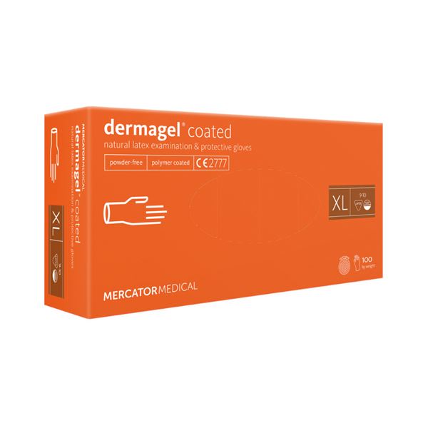Rukavice DermaGEL bez pudru, 100 ks - XL