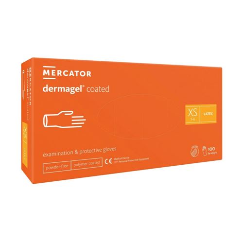 Rukavice DermaGEL bez pudru, 100 ks - XS