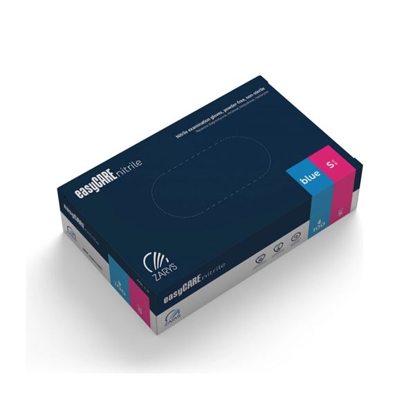 Rukavice Nitril modré EasyCare 100 ks - S