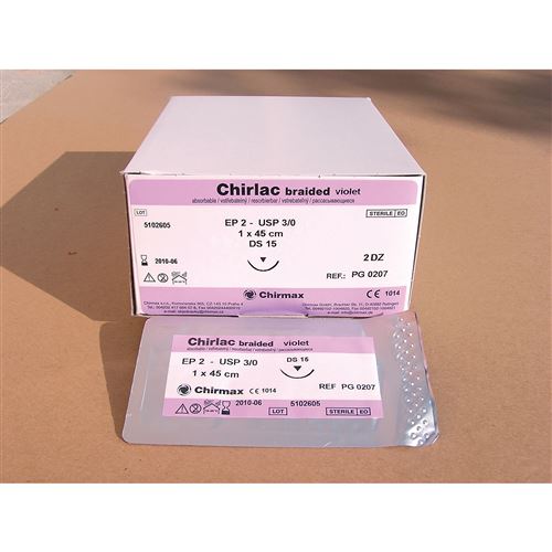 Chirlac braided violet DS15; EP2; USP3/0, 1x45cm 24ks