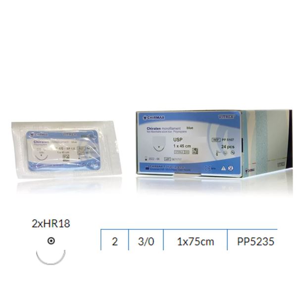 Chiralen MNF blue HR18 (2x) EP2 USP3/0, 1x75cm, 24ks