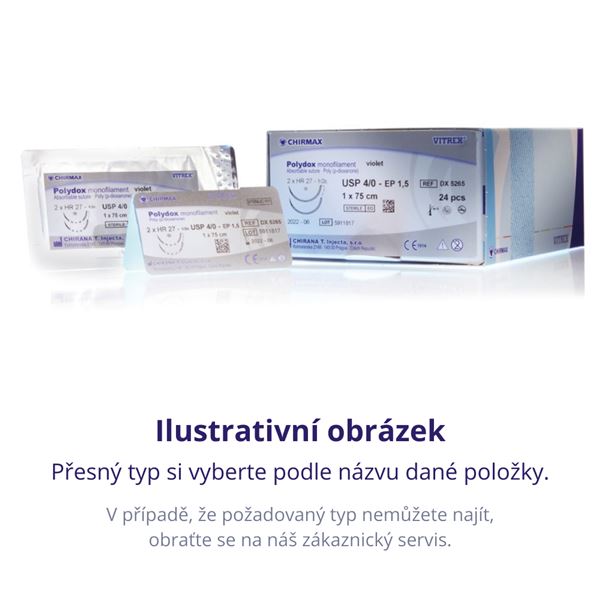 Polydox mono violet DS12 EP1.5 USP4/0, 1x75cm, 24ks