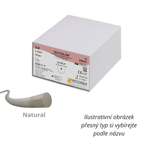Resorba Glycolon Natural DSM16 EP1.5 USP4/0 45 cm, 24ks