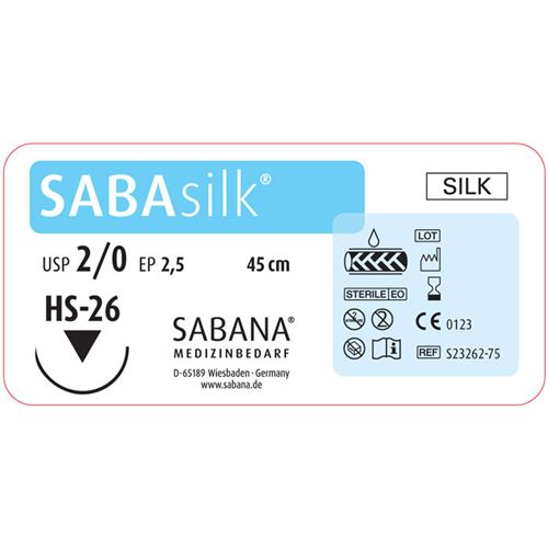 SABAsilk EP3 USP2/0 HS26 černé 75cm, 24ks