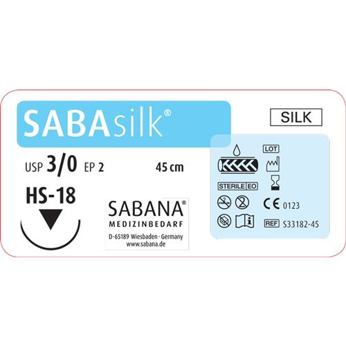 SABAsilk EP2 USP3/0 HS18 černé 45cm, 24ks