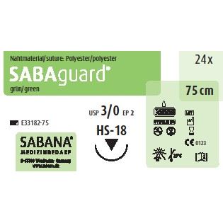 SABAguard EP2 USP3/0 HS18 zelené 75cm, 24ks