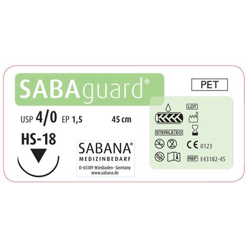 SABAguard EP1.5 USP4/0 HS18 zelené 45cm, 24ks