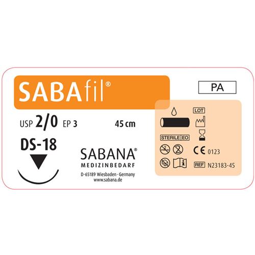 SABAfil EP3 USP2/0 DS18 černé 45cm, 24ks