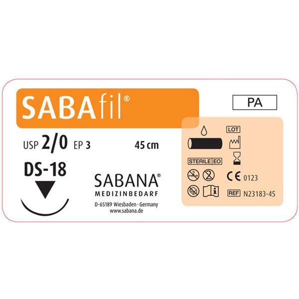 SABAfil EP3 USP2/0 DS18 černé 45cm, 24ks