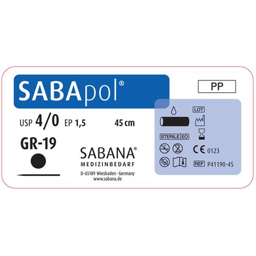 SABApol EP1.5 USP4/0 GR19 modré 45cm, 24ks