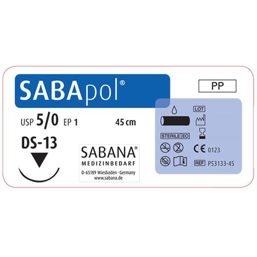 SABApol EP1 USP5/0 DS13 modré 45cm, 24ks
