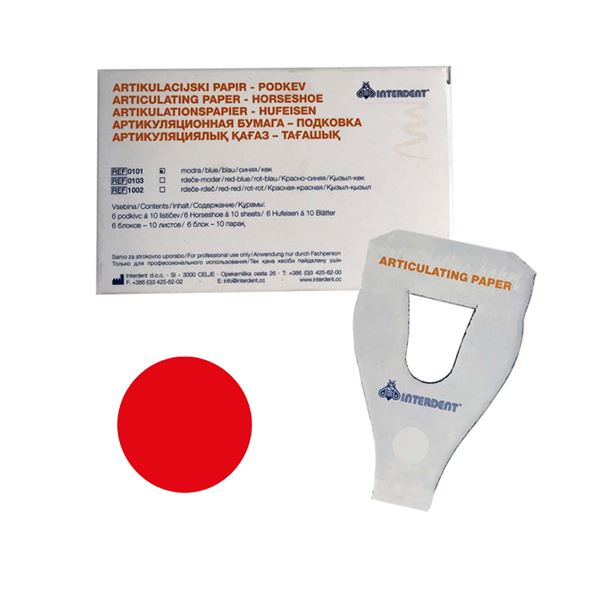 Artikulační papír U Int.červený
