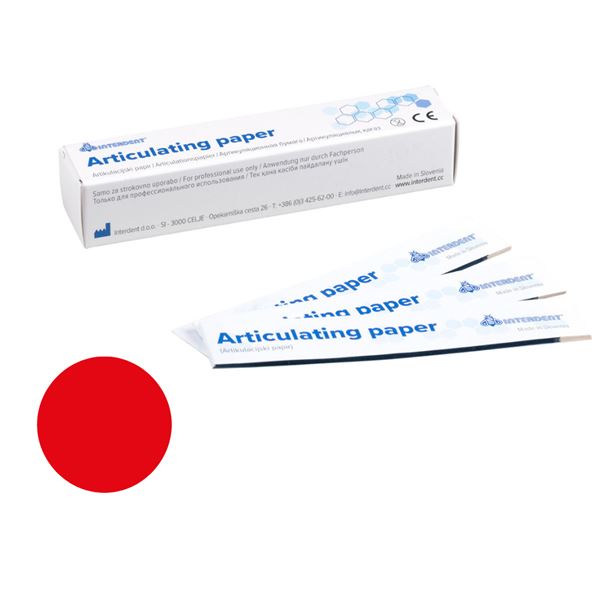 Artikulační papír I 40my - 12x10 červený INT