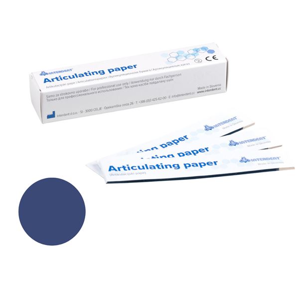 Artikulační papír I 40my - 12x10 modrý INT