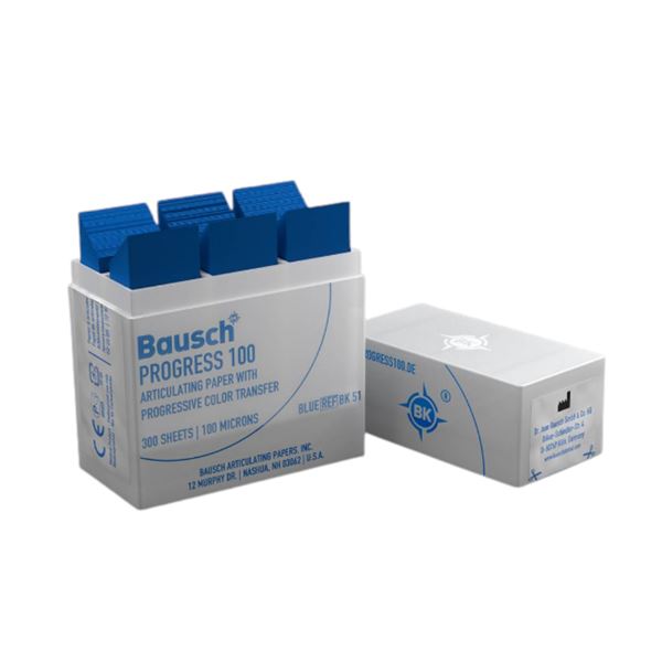 Artikulační papír Bausch Progress I 100my BK51 modrý 300ks