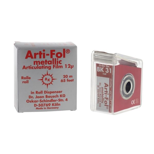 Artikulační folie Metallic Bausch BK31 červená 12my