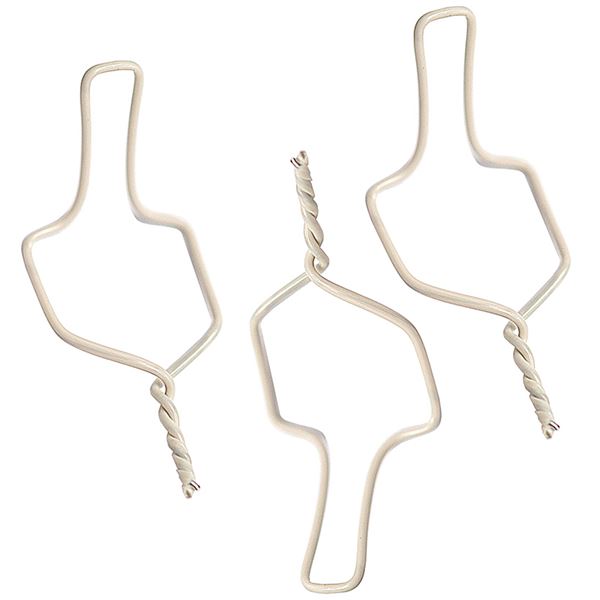 Ligatury kovové krátké, barva zubu - 100 ks