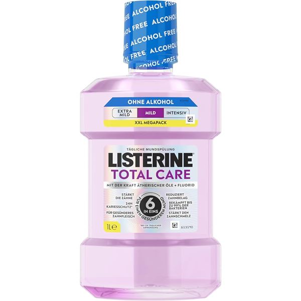 Listerine ÚV Total Care AF Mild bez alkoholu 1000 ml - jen 6ks