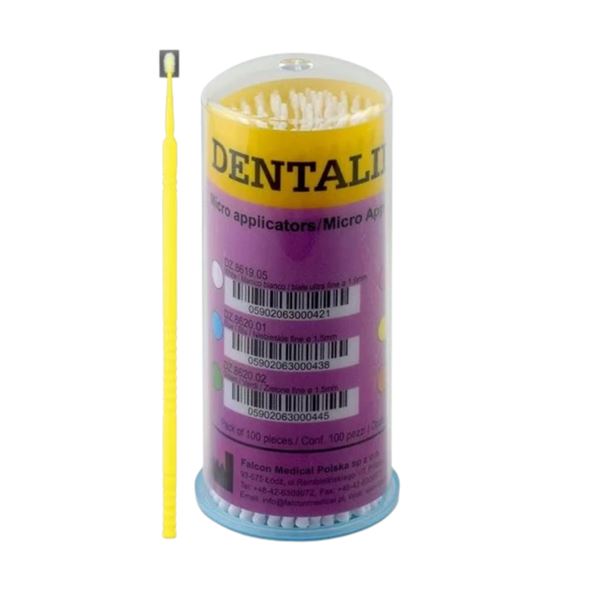 Falcon Dentaline mikroaplikátory Fine ø1.5mm žluté, 100ks