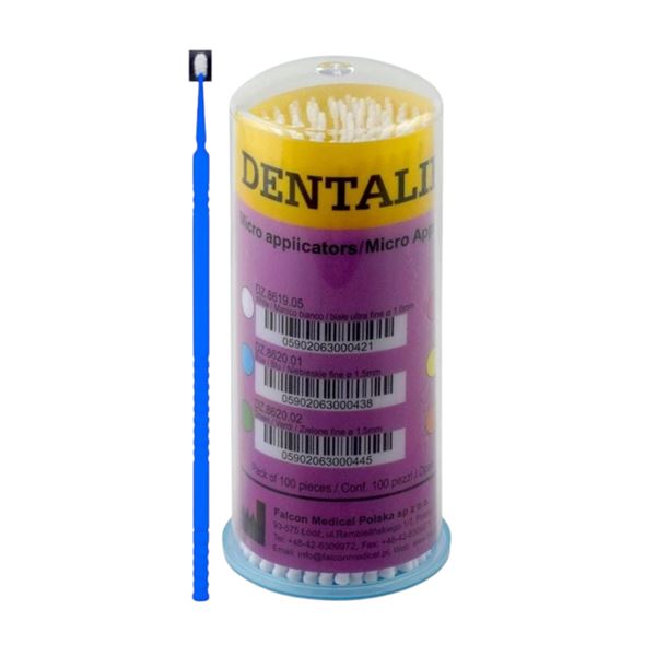 Falcon Dentaline mikroaplikátory Fine ø1.5mm modré, 100ks