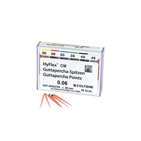 HyFlex CM gutaperčové čepy .06 20-45, 60ks