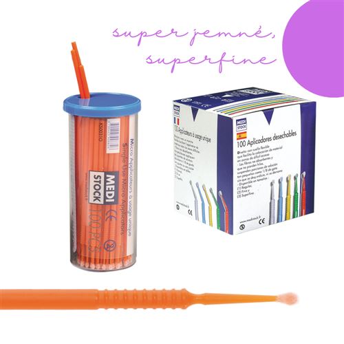 Mikro Aplikátory Medibrush, Super fine 400ks, fialové