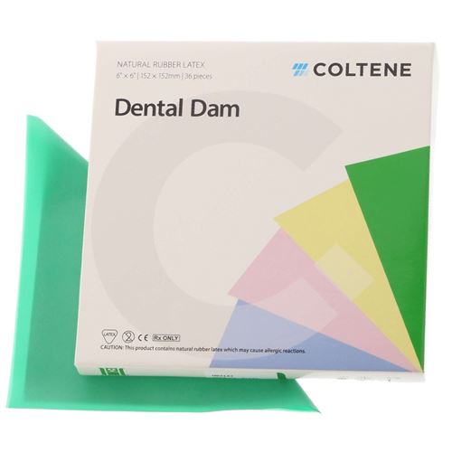Dental Dam HySolate Latex Heavy Green 152 x 152 mm, 36 pcs