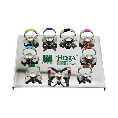 HYGENIC FIESTA 9W Clamps set - 9 matových spon bez křidélek