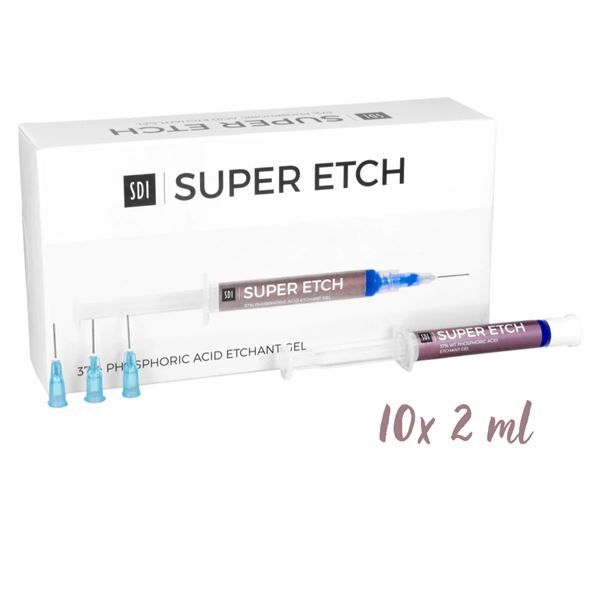 SDI Super Etch 37% stříkačky 10 x 2ml +50 kanyl