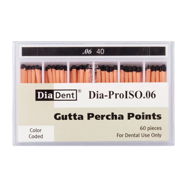Gutap.čepy DiaDent 040  kalibrované, kón. 6%